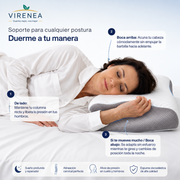 Almohada Cervical Ortopédica | Alivio Ergonómico & Espuma Viscoelástica