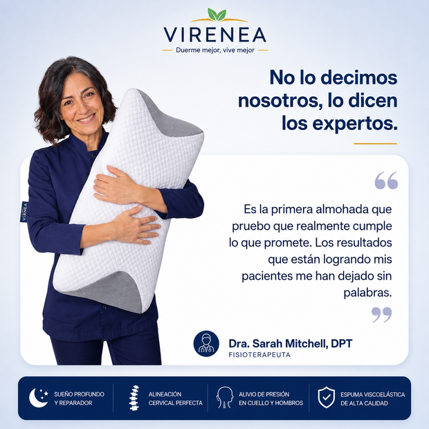 Almohada Cervical Ortopédica | Alivio Ergonómico & Espuma Viscoelástica